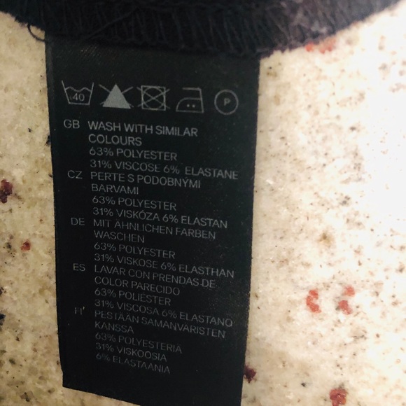 H&M Black Peplum Top Size 2 - Picture 5 of 5